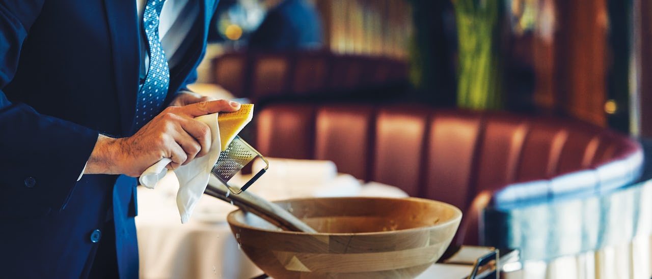 Pasta prepared at your table