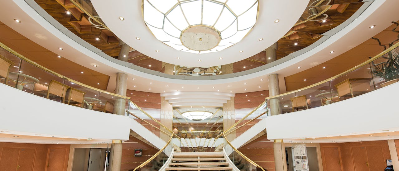 The atrium – the heart of the ship