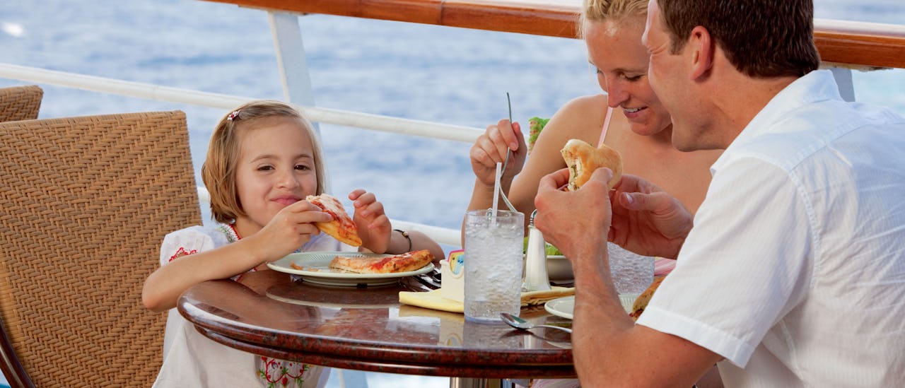 Outdoor seating offering balmy meals