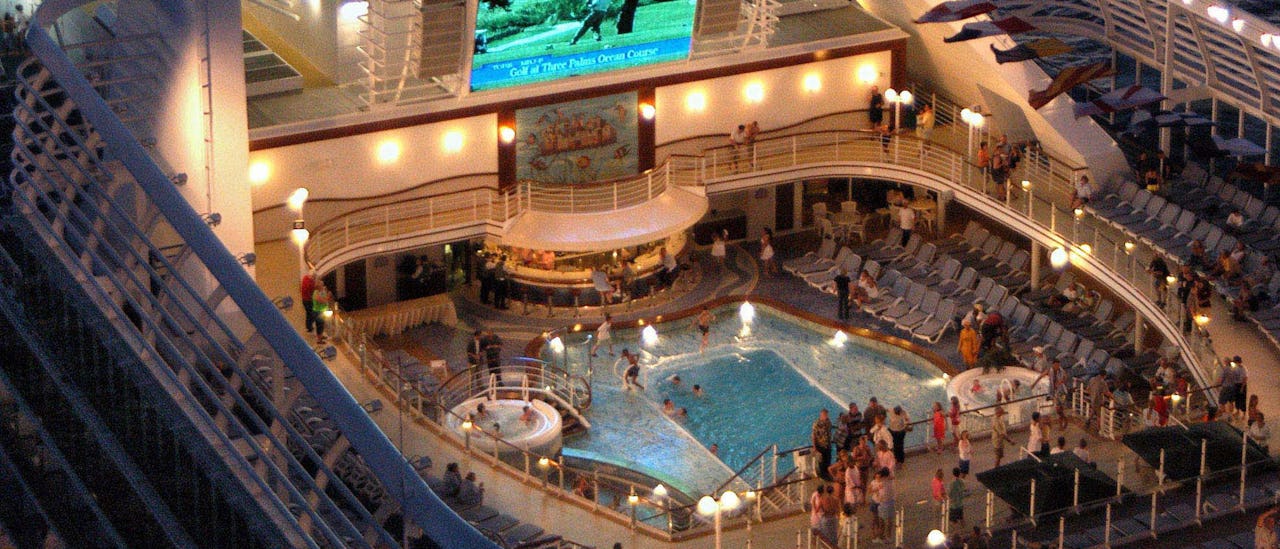 Watch a film under the stars on the pool deck