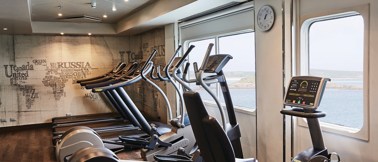 Exercise with sea views at the gym